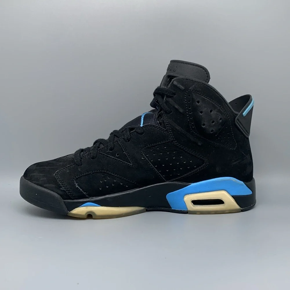 Jordan 6 Retro UNC Black Basketball Shoes‎ 384664-006 Men's Sz 10 EU 44